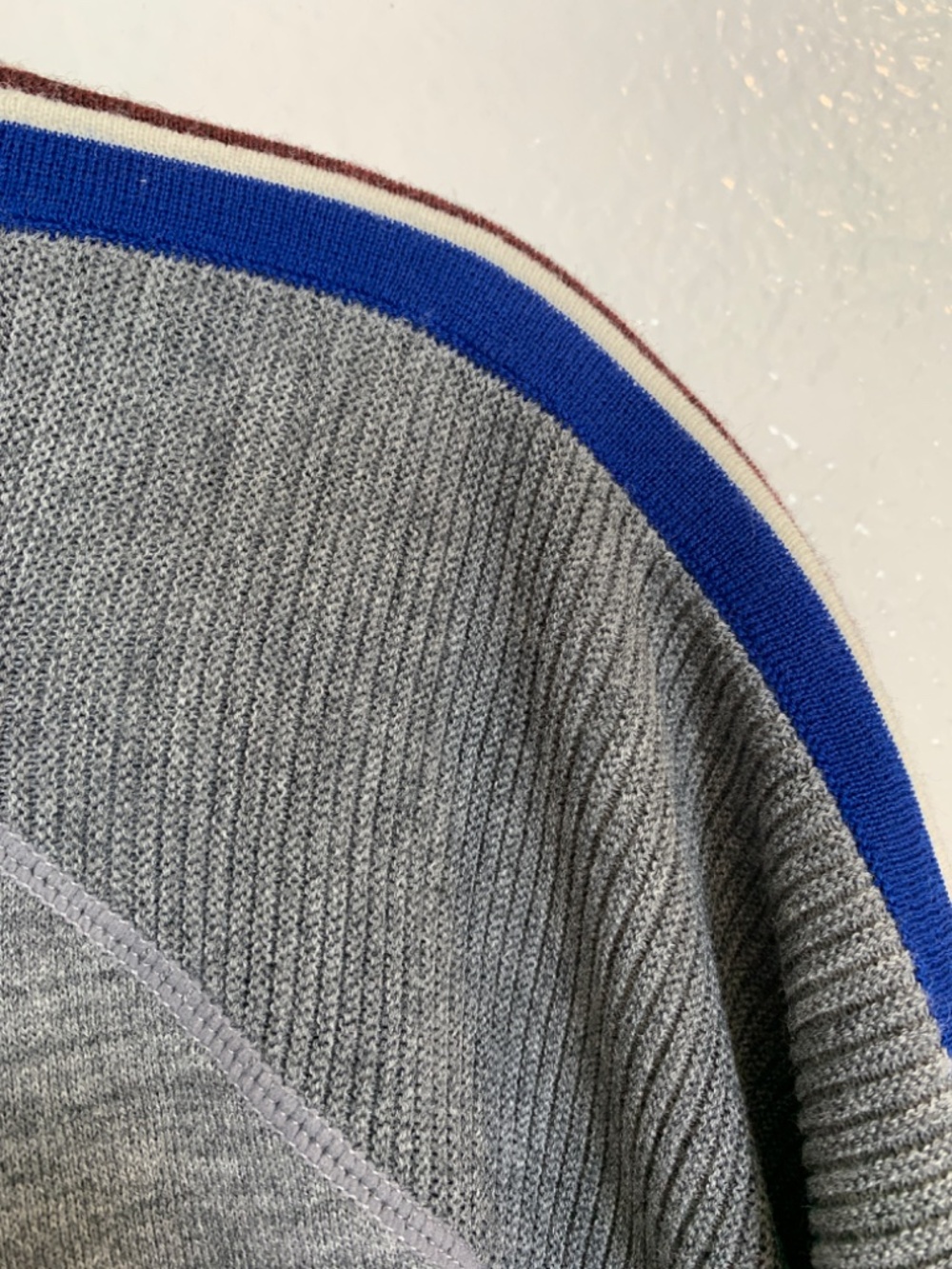 Athleta Canyon Colorblock Sweater Womens XL Thermolite Merino Grey Gray Athletic - Picture 5 of 15